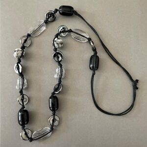 Black and Grey Beaded Necklace
